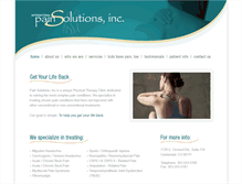 Tablet Screenshot of painsolutionsinc.com